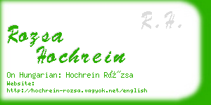 rozsa hochrein business card